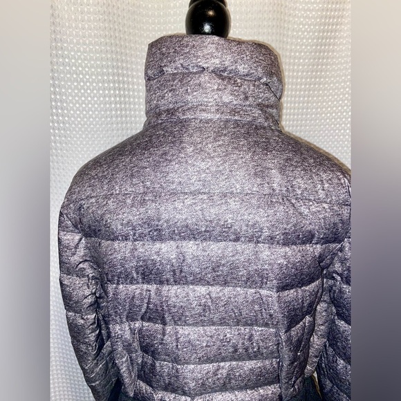 Women LOLË Nelly charcoal gray waterproof down filled Puffer Coat Sz Large - Picture 14 of 17